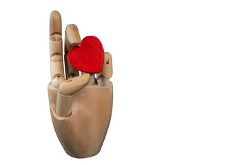 sztuczna dłoń trzymająca serce © siwyk