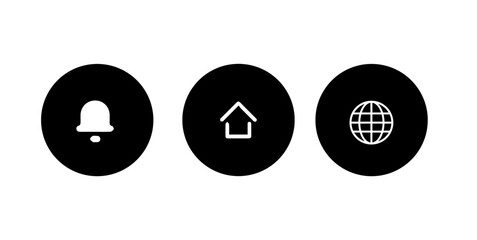 Obraz premium icon set black and white