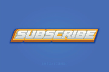 text effect subscribe illustration