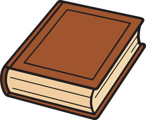 Vintage Closed Book Vector Illustration