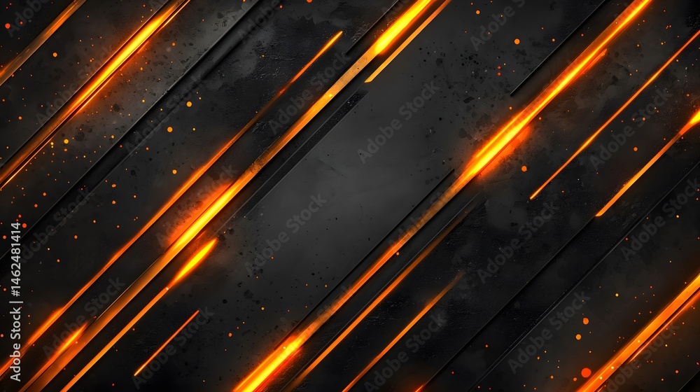 Aufkleber abstract design with diagonal lines and orange highlights.