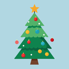 christmas tree vector illustration