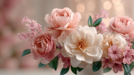 Obraz premium Bouquet of pink roses