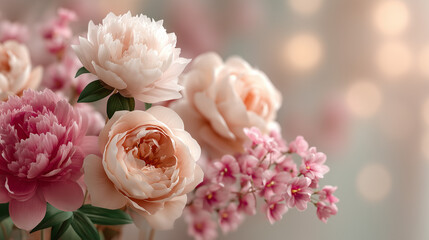 Bouquet of pink roses