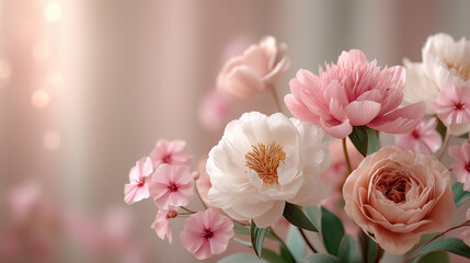 Fototapeta premium Bouquet of pink roses