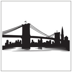 Hipster Brooklyn, Graphic, Modern Vector