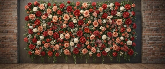 Rustic, vintage artificial flower wall for events  , pink, shabby chic, artificial flowers