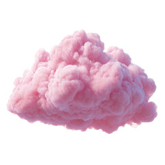 A Delicate Pink Cloud, a Sweet and Whimsical Dream , isolated on white background png