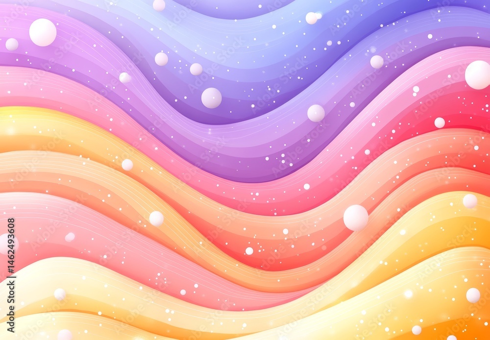 Poster a soft color blend and pastel gradient come together in this colorful abstract design with a blended
