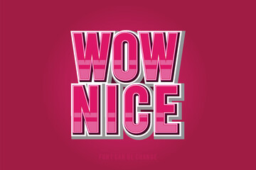 text effect wow nice illustration