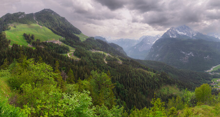 Naklejka premium Konigsee lake from Jenner mount in Berchtesgaden National Park, Alps Germany