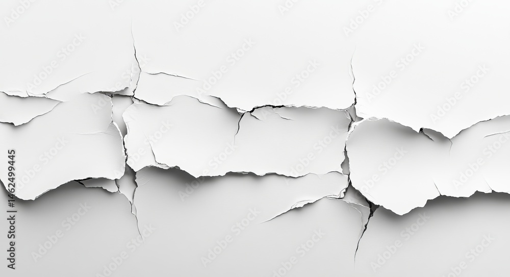Poster abstract white texture with diagonal cracks serves as an elegant background for various design and d