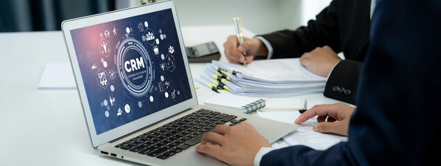 Customer relationship management system on brisk computer for CRM business and enterprise