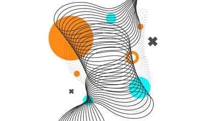 Abstract background minimal geometric presentation and wireframe communication