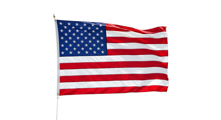 Fototapeta premium American Flag HighResolution Image of the USA National Flag on white background