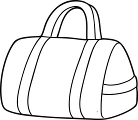 shoulder bag hand drawn