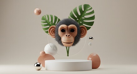 Monkey Head and Spheres