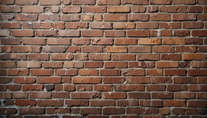 Weathered Brick Wall with Varied Tones and Rough Texture