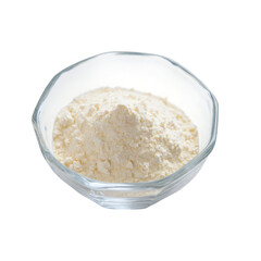 Flour in a Clear Glass Bowl as Ingredient for Baking and Cooking Delights