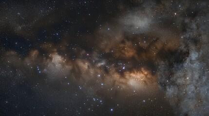 Cosmic expanse of nebulae and distant stars.
