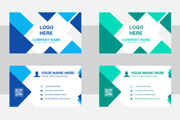 Double-sided creative modern business card template