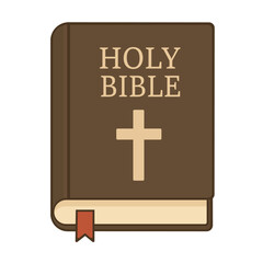 Fototapeta premium illustration of holy bible with a cross 