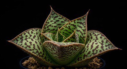 Obraz premium Green Spotted Plant in Pot