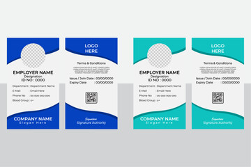 Double-sided creative modern business id card template design