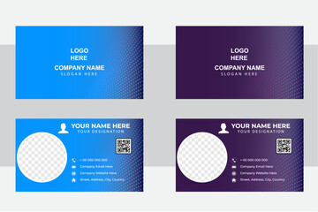 Double-sided creative modern business card template