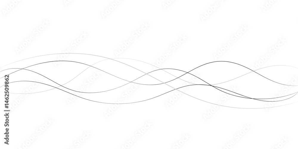 Aufkleber a minimalist abstract image featuring multiple, interwoven, wavy lines in varying thicknesses and da