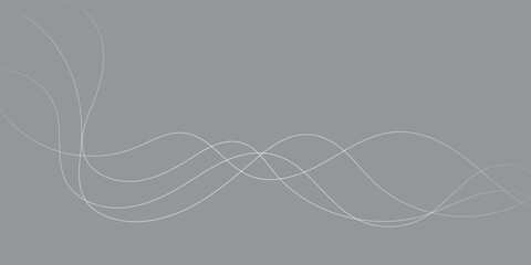 Technology abstract lines on white background. Undulate Grey Wave Swirl, frequency sound wave, twisted curve lines with blend effect.