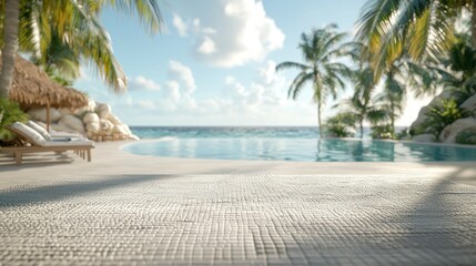 Tropical poolside deck (1)