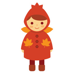 October child vector art illustration