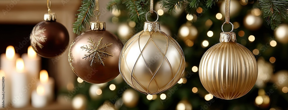 Poster traditional christmas lanterns adorned with elegant patterns and shimmering lights hang beautifully 
