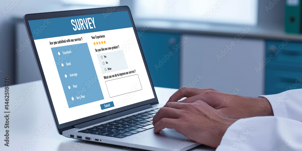 Poster online survey form for brisk digital information collection on the internet network