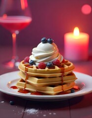 pancakes with chocolate sauce
