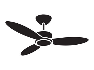 Simple black and white ceiling fan