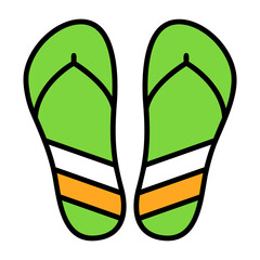 Flip flops Flat Vector Icon