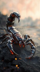 Fototapeta premium scorpion on the rock