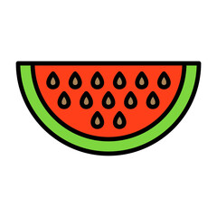 Watermelon Flat Vector Icon