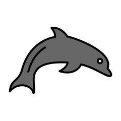 Dolphin Flat Vector Icon