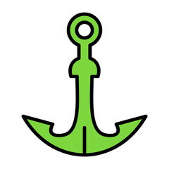 Anchor Flat Vector Icon