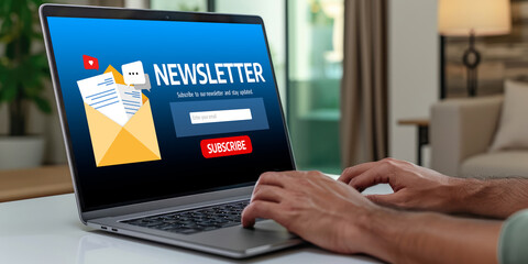 newsletter signup page on computer for customer to subscribe brisk newsletter update information to subscriber