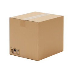  cardboard box  Isolated on White Background