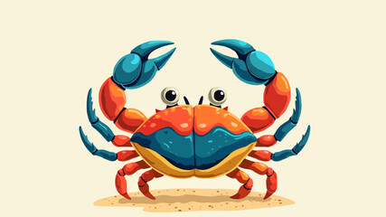 Obraz premium crab in cream background