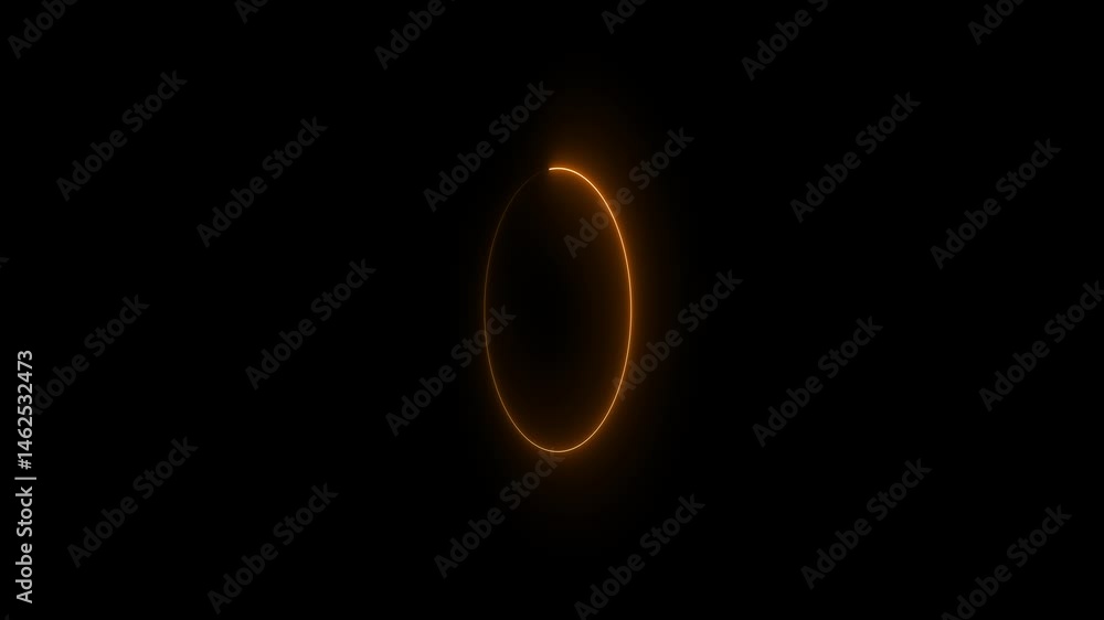 Poster glowing neon circle border frame in the shape circle glowing and futuristic energy line animation. n