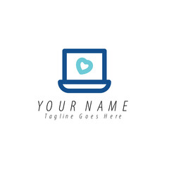Laptop Love. A Modern Logo Design