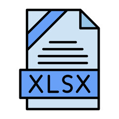 XLSX File Format Vector Icon