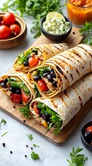 Grilled chicken wraps,  fresh salsa