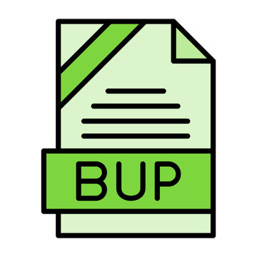 BUP File Format Vector Icon